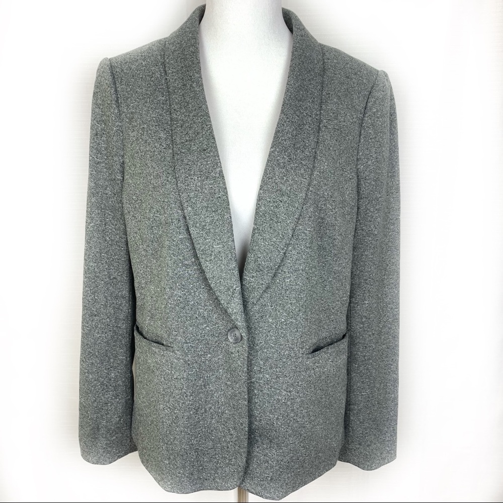 Loft Single Button Career Blazer Jacket